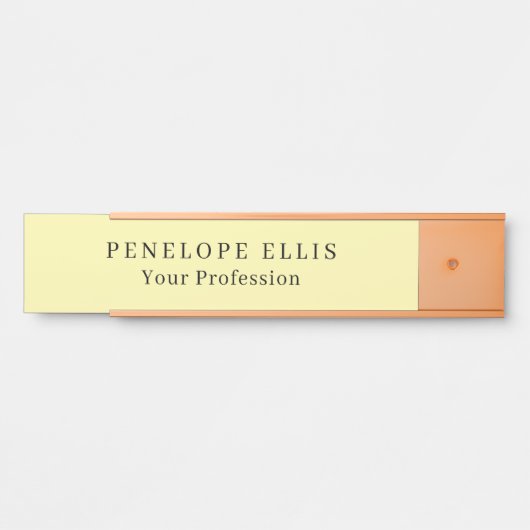 Crème Kleur Unieke Originele Klassieke Professiona Deurbordje (Voorkant)