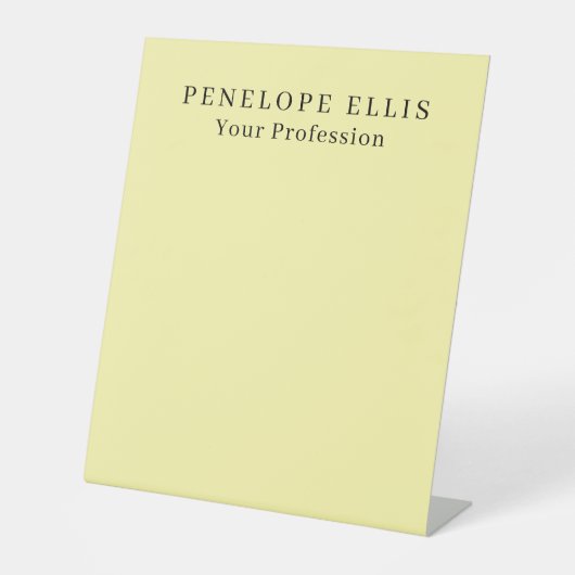 Crème Kleur Unieke Originele Klassieke Professiona Reclamebord Met Voetstuk (Voorkant)