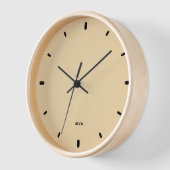 Crème kleurengezicht & zwarte uren en getallen (Hoek)