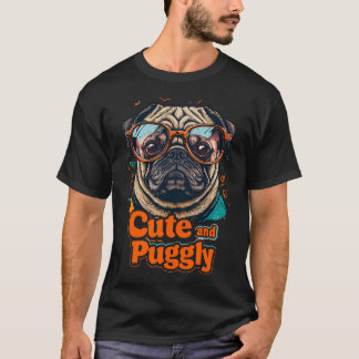 Crème Kleurige PUG hardlopend met de woorden 'Ik r T-shirt