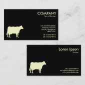 Crème Koe Symbool - zwart Visitekaartje (Voorkant / Achterkant)