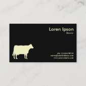 Crème Koe Symbool - zwart Visitekaartje (Achterkant)