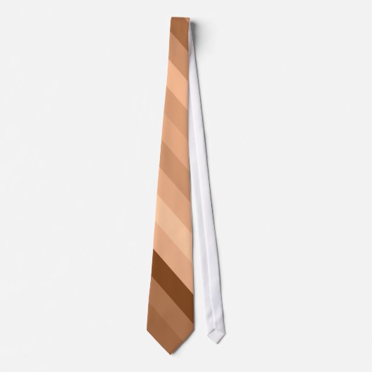 Crème, Koffie, Bruine kleur Retro Stripes - Stropd Stropdas (Voorkant)