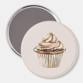 Crème Koffie Muffin Magneet (Voorkant / Achterkant)