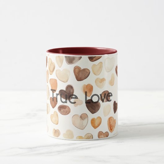 Crème Koffieboon Harten Mok (Midden)