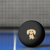 Crème Kortharige teckel Cartoon Dog Pingpongbal (Net)