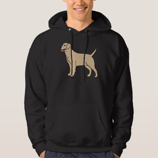 Crème Labrador Hond Hoodie (Voorkant)