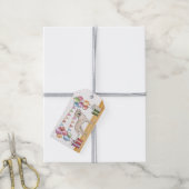 Crème Labrador Retriever Lab Hond Kleurrijke Verja Cadeaulabel (Met Touw)