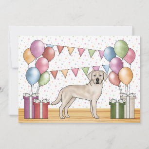 Crème Labrador Retriever Lab Hond Kleurrijke Verja Kaart