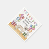 Crème Labrador Retriever Lab Hond Kleurrijke Verja Servet (Hoek)