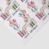 Crème Labrador Retriever Lab Hond Kleurrijke Verja Tissuepapier (Detail)