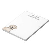 Crème Labrador Retriever Lab Hond met aangepaste n Notitieblok (Linkerzijde)