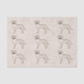 Crème Labrador Retriever Lab Hond Print Patroon Tissuepapier (Voorkant)