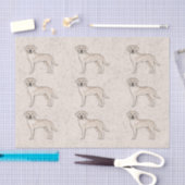 Crème Labrador Retriever Lab Hond Print Patroon Tissuepapier (Craft)
