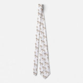 Crème Labrador Retriever Patroon Aangepast Monogra Stropdas (Achterkant)