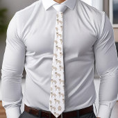 Crème Labrador Retriever Patroon Aangepast Monogra Stropdas