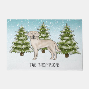 Crème Labradors Retriever Hond Aangepaste Blauwe K Deurmat