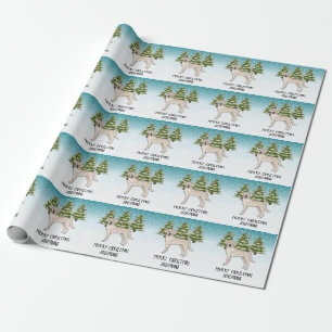 Crème Labradors Retriever Hond Kerst Aangepaste Te Cadeaupapier