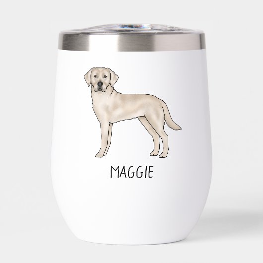 Crème Labradors Retriever Lab Hond Kunst Aangepast (Voorkant)