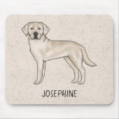Crème Labradors Retriever Lab Hond Met Aangepaste Muismat (Voorkant)