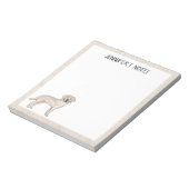 Crème Labradors Retriever Lab Hond Met Aangepaste Notitieblok (Linkerzijde)