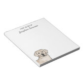 Crème Labradors Retriever Lab Hond Met Aangepaste Notitieblok (Schuin)