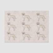 Crème Labradors Retriever Lab Hond Print Patroon Tissuepapier (Voorkant)