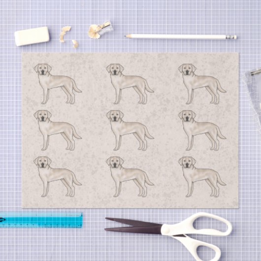 Crème Labradors Retriever Lab Hond Print Patroon Tissuepapier (Craft)