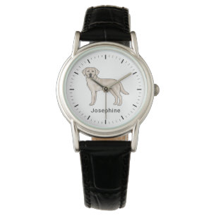 Crème Labradors Retriever Mooie Lab Hond Aangepast Horloge