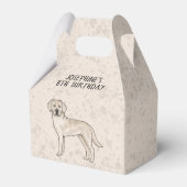 Crème Labradors retrieverhond Aangepaste kinderver Bedankdoosjes (Achterkant)