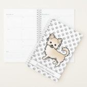 Crème Lange Jas Chihuahua Hond & Aangepaste Tekst Planner (Display)