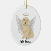 Crème Langharige Dachshund Sympathie Herdenkingska Keramisch Ornament (Rechts)