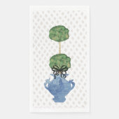 Crème Lattice Topiary Ginger Pot  Servet (Voorkant)