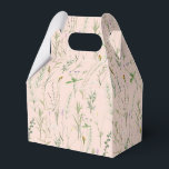 Crème lente onkruid tuin Favor Box Bedankdoosjes<br><div class="desc">Een elegante bloemige favorietendoos met handgeschilderde onkruiden en kleine takjes bloemen. Perfect voor slechte mitswa's,  bruiloften,  verloving of formele evenementen.</div>