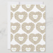 Crème lente tulptulpje met hart bruiloft kaart (Achterkant)