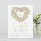 Crème lente tulptulpje met hart bruiloft kaart (Staand voorkant)