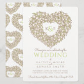 Crème lente tulptulpje met hart bruiloft kaart (Voorkant / Achterkant)