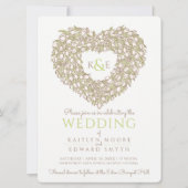 Crème lente tulptulpje met hart bruiloft kaart (Voorkant)