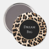 Crème Leopard Dier Magneet (Voorkant / Achterkant)