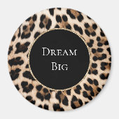 Crème Leopard Dier Magneet (Voorkant)