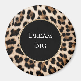 Crème Leopard Dier Magneet