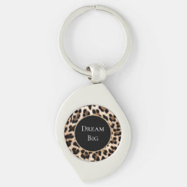 Crème Leopard Dier Sleutelhanger