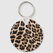 Crème Leopard Dier Sleutelhanger (Achterkant)