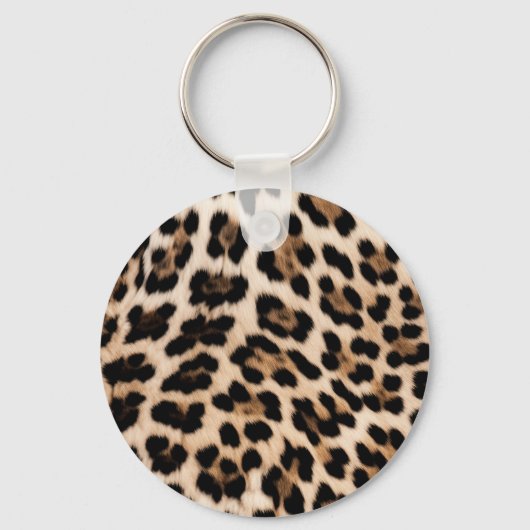 Crème Leopard Dier Sleutelhanger (Achterkant)