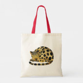 Crème Leopard Dier Tote Bag (Achterkant)