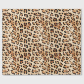 Crème Leopard Dierenprint Cadeaupapier (Vlak)