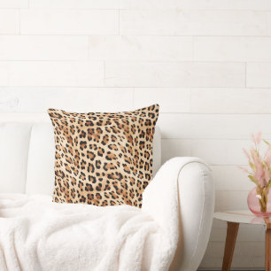 Crème Leopard Dierenprint Kussen