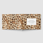 Crème Leopard Dierlijke Bruiloft Gastenboek (Volledig)