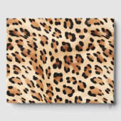 Crème Leopard Dierlijke Bruiloft Gastenboek (Achterkant)