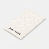 Crème Leopard Print Vriendelijkheid is belangrijk Post-it® Notes (Schuin)